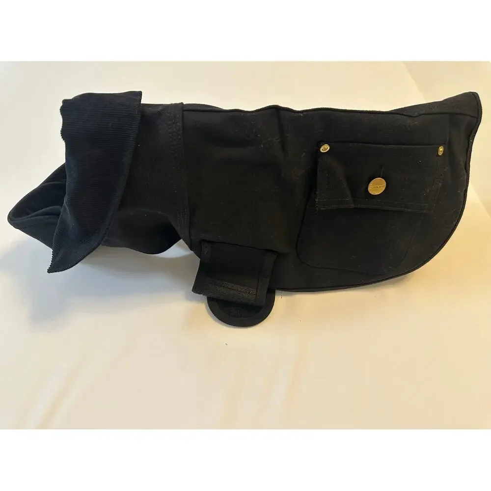 Carhartt Black Waterproof Weather Resist Jacket for Dogs Adjustable Sz Med NWOT